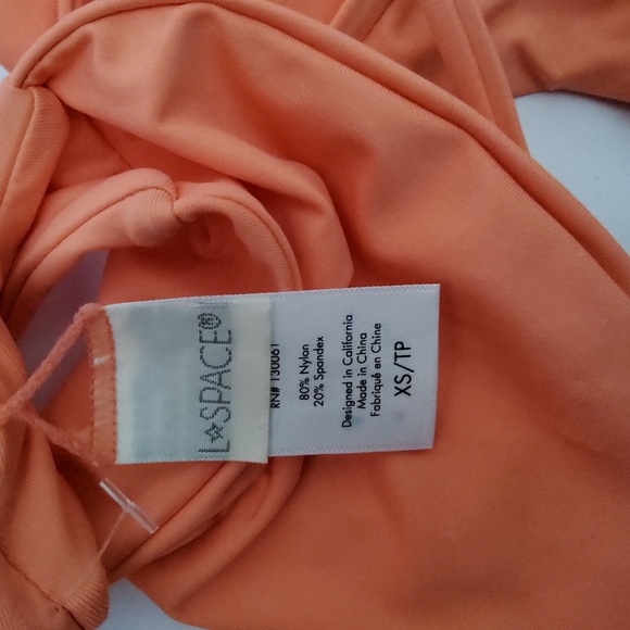 New L*Space Kristen Bikini Wrap Around Coral Swimsuit Top - Picture 6 of 6